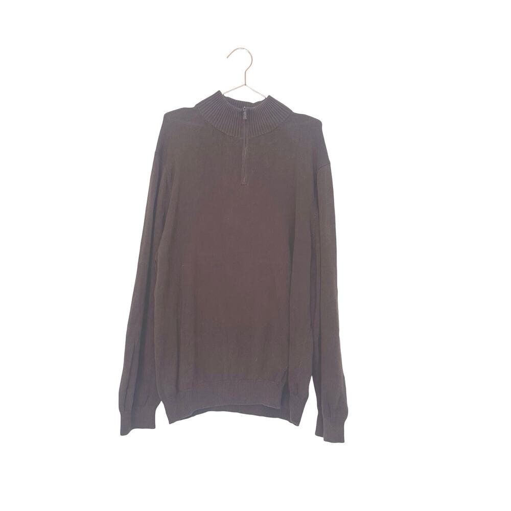Gap brown pull over 3/4 zip sweater size XXL